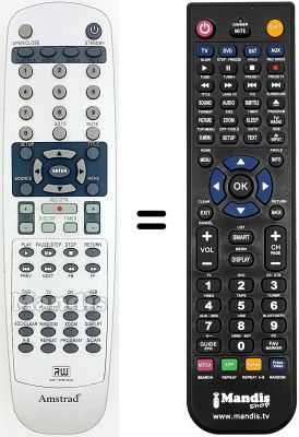 Comandos à distância equivalente Amstrad DR332