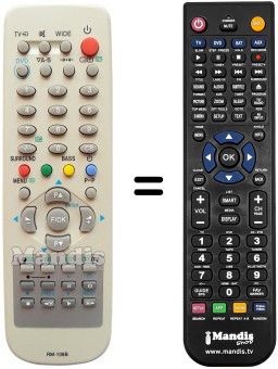 Comandos &agrave; dist&acirc;ncia equivalente HUAYU RM-108B