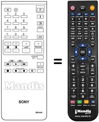 Comandos à distância equivalente Sony A1470728A