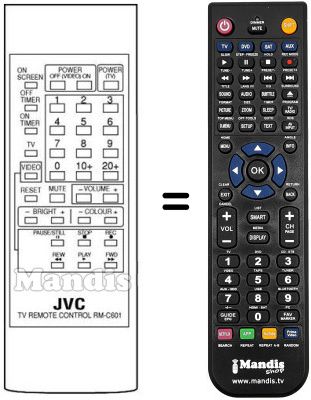 Comandos à distância equivalente JVC RM-C620