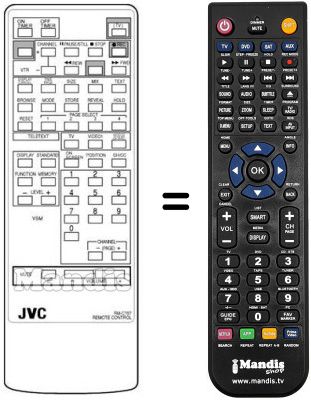 Comandos à distância equivalente JVC RM-C707