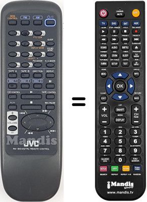 Comandos à distância equivalente JVC RM-SED452TRU