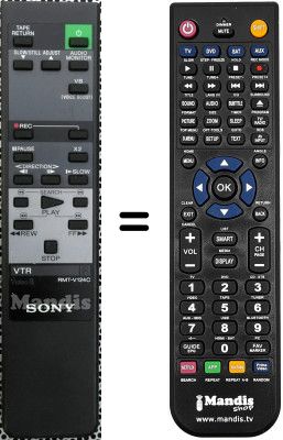 Comandos à distância equivalente Sony EV-C500E