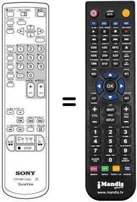 Comandos à distância equivalente RMT-V166J