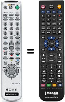 Comandos à distância equivalente Sony SLV-SE830B