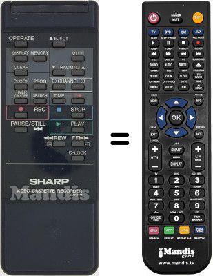 Comandos à distância equivalente RRMCG0412UM