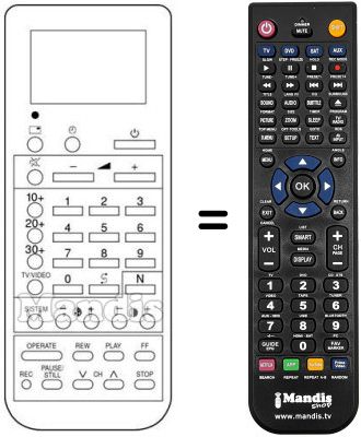 Comandos à distância equivalente Sharp RRMCG0552CESA