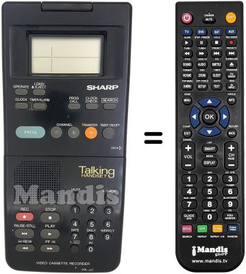 Comandos à distância equivalente Sharp VC-TS313RM