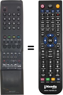 Comandos à distância equivalente Sharp RRMCG1023BMSA