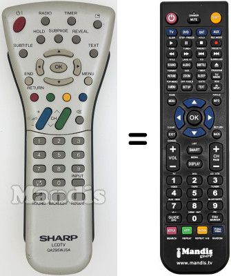 Comandos à distância equivalente GA295WJSA