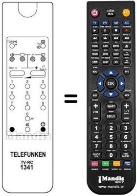 Comandos à distância equivalente Telefunken S259AI