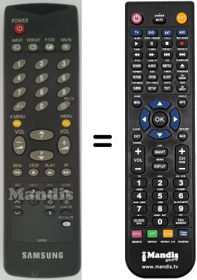 Comandos à distância equivalente AA59-00006C