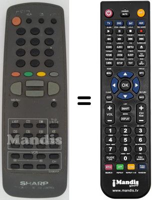 Comandos à distância equivalente RRMCG1065SA