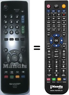 Comandos à distância equivalente Sharp LC-20S5EGY
