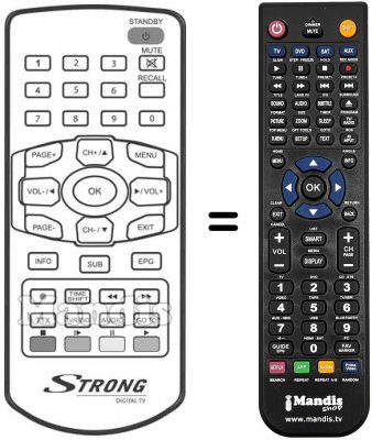 Comandos à distância equivalente REMCON831