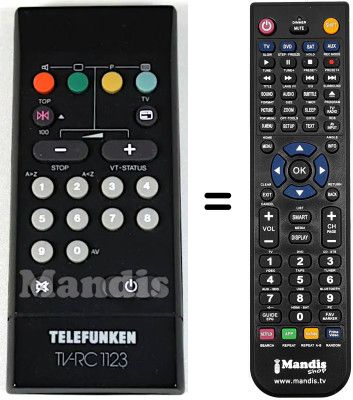 Comandos à distância equivalente Telefunken FS535MV Comandos à distância equivalente Telefunken FS535MV