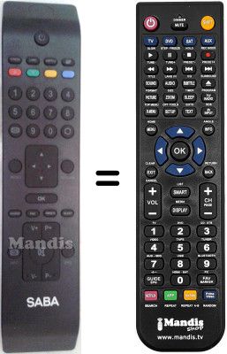 Comandos à distância equivalente Saba RC3902