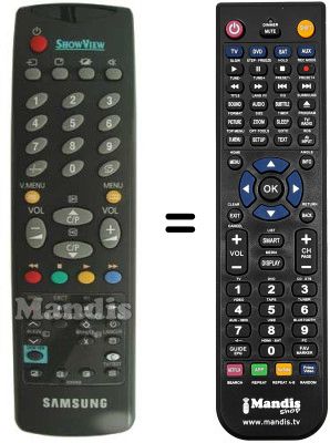 Comandos à distância equivalente Samsung AA59-00007B