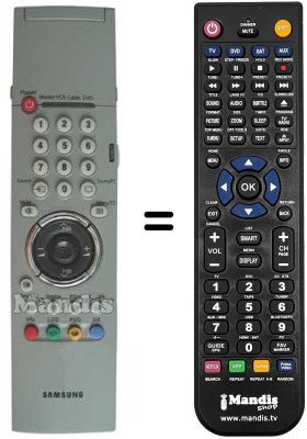 Comandos &agrave; dist&acirc;ncia equivalente Samsung AA59-00143C