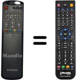 Comandos à distância equivalente Samsung AA59-10020M