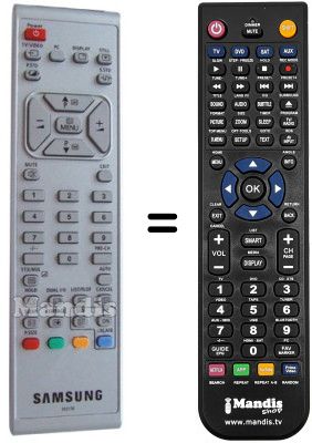 Comandos &agrave; dist&acirc;ncia equivalente Samsung BN59-00217B