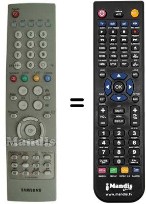 Comandos à distância equivalente Samsung SP42W4HPX