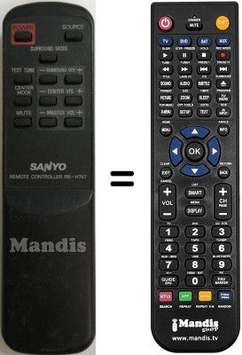 Comandos &agrave; dist&acirc;ncia equivalente RB-HT47