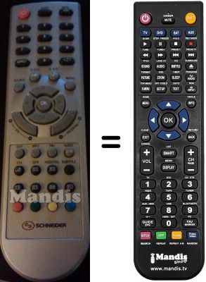 Comandos à distância equivalente SCHNEIDER STFT2208 Comandos à distância equivalente SCHNEIDER STFT2208