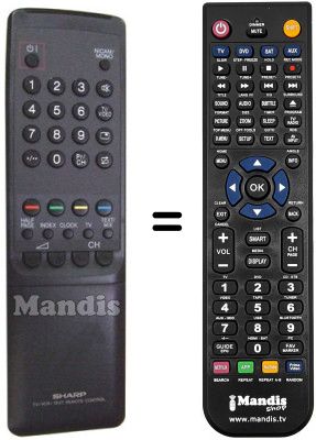 Comandos à distância equivalente Sharp RRMCG1032BMSA