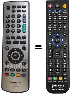 Comandos à distância equivalente Sharp LC-37SD1E