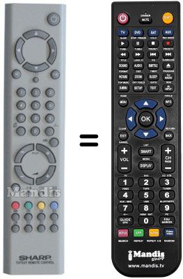 Comandos à distância equivalente Sharp 28LS-92EC
