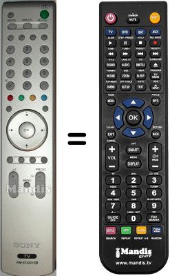 Comandos à distância equivalente Sony KDLS26A11E