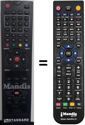 Comandos à distância equivalente Standard SR2106FH