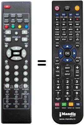 Comandos à distância equivalente Sunstech TLI1900T