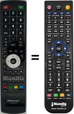 Comandos à distância equivalente Hisense LHDN32W12EU