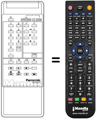 Comandos à distância equivalente Panasonic TNQ8E0418