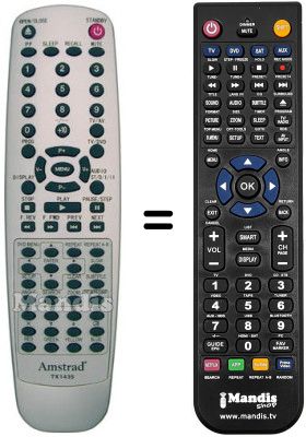 Comandos à distância equivalente REMCON1184