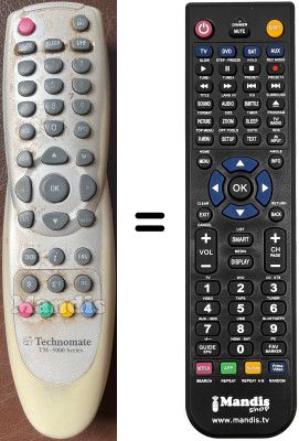 Comandos à distância equivalente Technomate TM5000DA