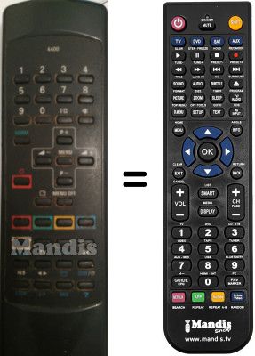 Comandos à distância equivalente Sinudyne 34B08ACULT