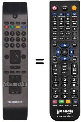 Comandos à distância equivalente Telefunken RC3902