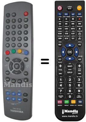 Comandos &agrave; dist&acirc;ncia equivalente Toshiba 23306175