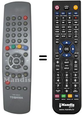 Comandos &agrave; dist&acirc;ncia equivalente Toshiba 23306363