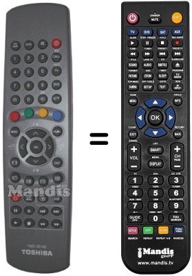 Comandos à distância equivalente Toshiba 23306469