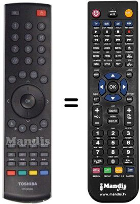 Comandos à distância equivalente Toshiba 32RV675D