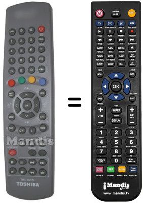 Comandos &agrave; dist&acirc;ncia equivalente Toshiba TW50127