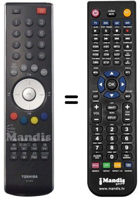 Comandos à distância equivalente Toshiba ZG4187F
