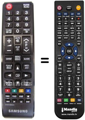Comandos à distância equivalente Samsung REMCON088