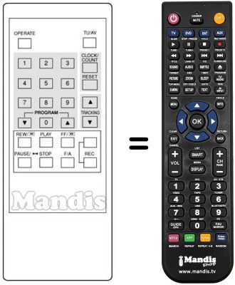Comandos à distância equivalente Formenti VH210RC