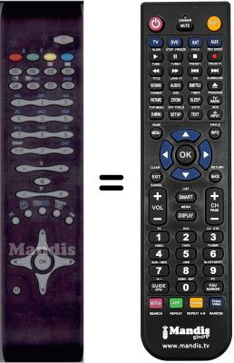 Comandos à distância equivalente Oki V22D-PH