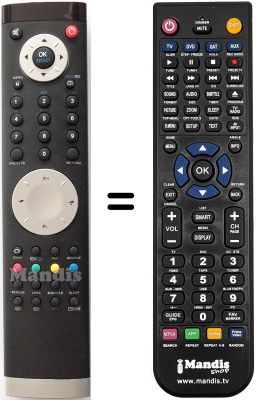 Comandos à distância equivalente Acoustic Solutions LCD W22DVD95FW